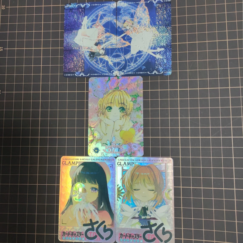 Card Captor KINOMOTO SAKURA Tomoyo Daidouji ACG Diy Self Control Collect Signature Trading Flash Card Anime Cartoon Gift