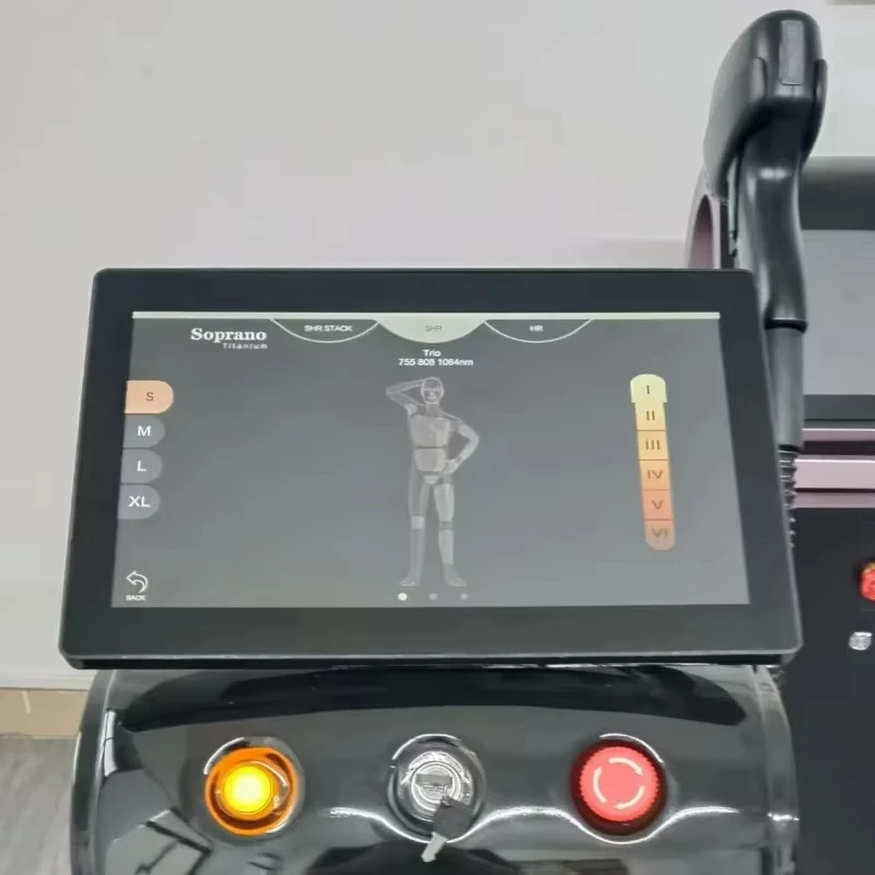 プロフェッショナルポータブル 6000 ワットソプラノチタンダイオードレーザー脱毛機ハイパワーアレキサンドライトレーザー 808nm 755nm 1064nm