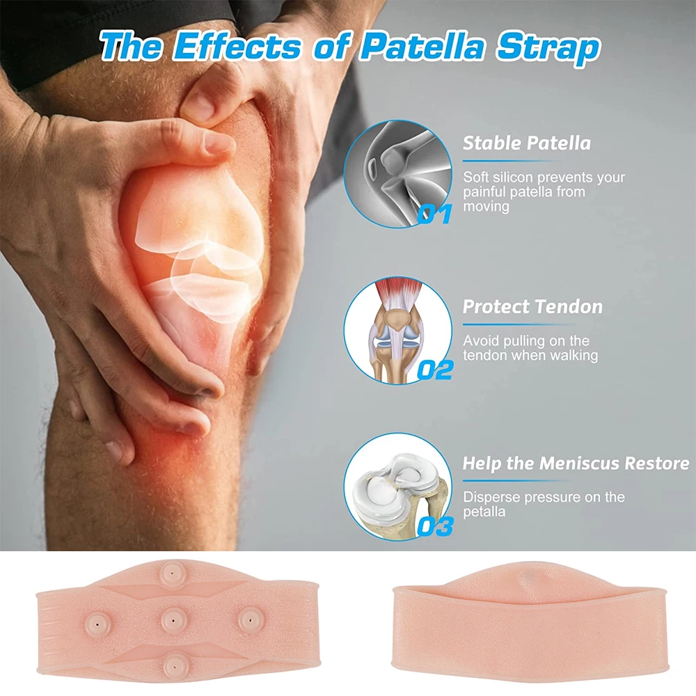 Fascia Magnetica Per Ginocchio Con 8 Magneti, Terapia Per Rotula, Regolabile Con Velcro, Taglia Unica