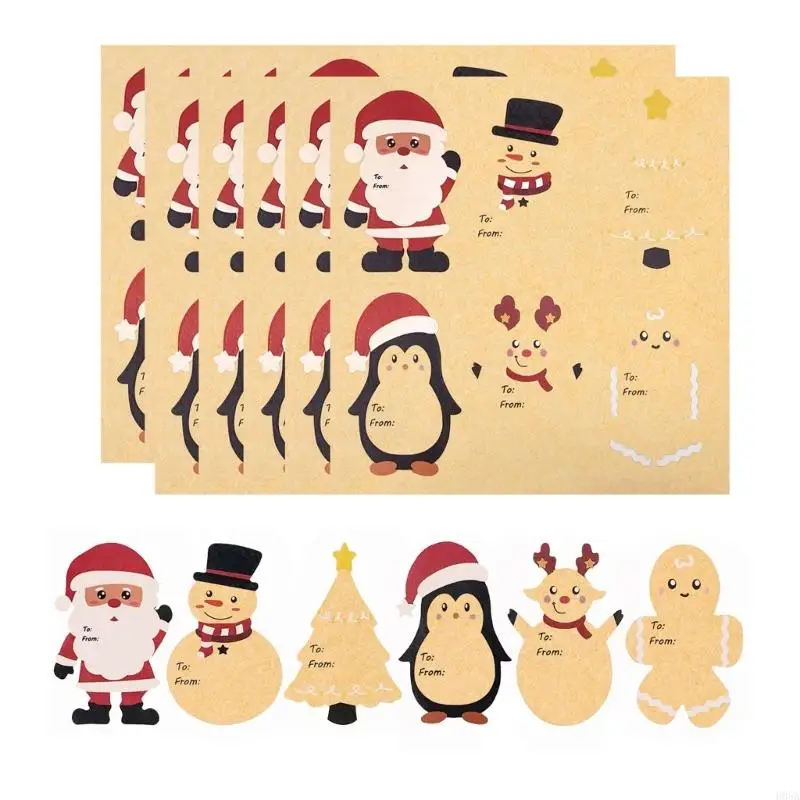 10 Chiếc Cá Nhân Dính Giáng Sinh Nhãn Gói Chuyển Nhãn Giáng Sinh Tên Miếng Dán Kính Cường Lực Cho Túi Kẹo Hiện Ốp Lưng
