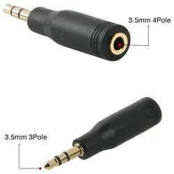 Jack 3.5mm 3-biegunowy męski do 4-biegunowego 3.5mm żeński Adapter gniazda słuchawek wzmacniacz Stereo AUX złącze Audio