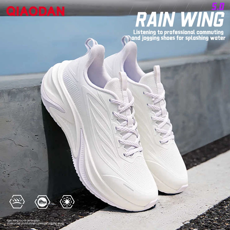 

QIAODAN Yuyi 5 Women's 2025 Autumn Leather Waterproof Non-slip Sports Running Shoes Shock Light Absorption Sneakers QXB022254212