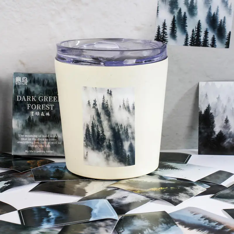 30pcs PVC Creative Retro Scenery Miyazaki Hayao Forest Collage Rich Patterns Student DIY Stationery Decoration Stickers