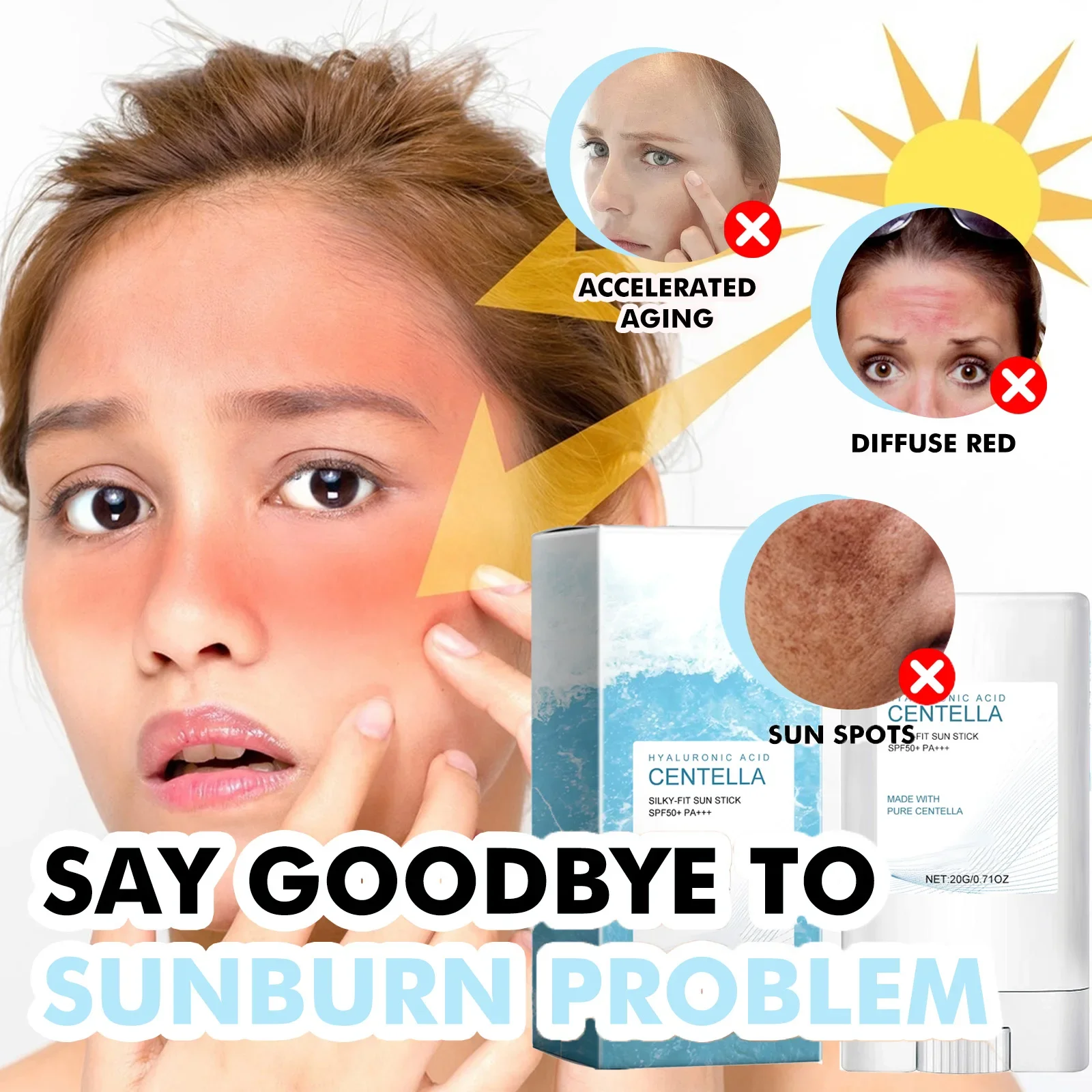 

Sunscreen Stick Face Sunscreen Isolate Sunscreen UV Concealers Refreshing Oil Control High Sun Protection Sun Isolation Cream