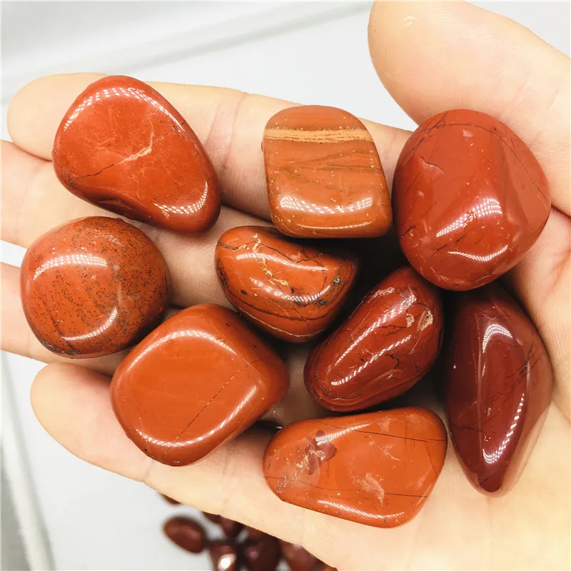 Wholesale Red Jasper Natural Stone Polished Gemstones Healing Red Stones for Aquarium Home Decoration Accessory