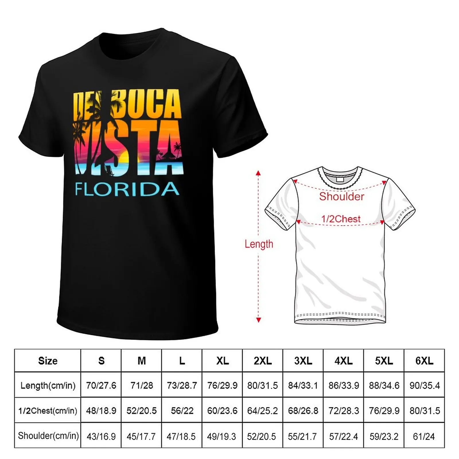 Del Boca Vista Florida T-Shirt Festival Party Tee Top