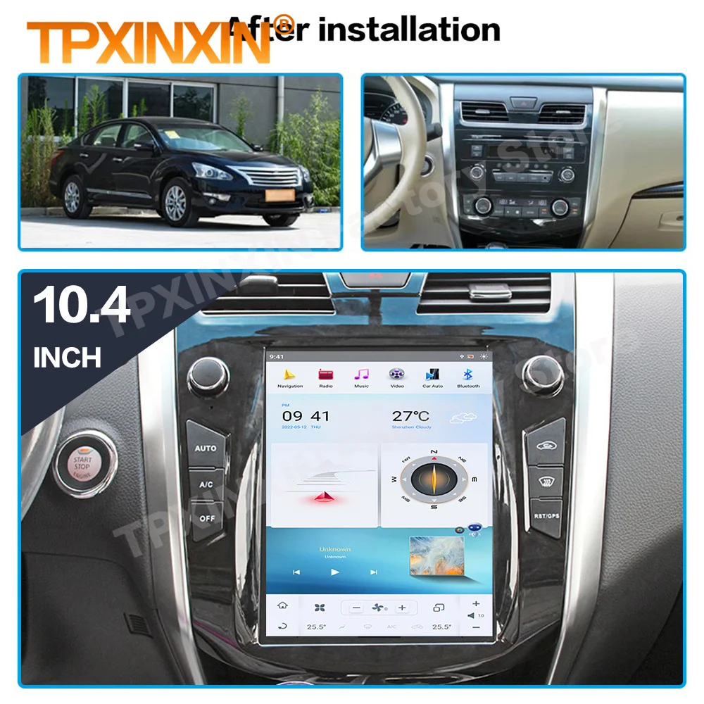 Carplay 2 Din Android11 Tesl- Screen Multimedia Stereo For Nissan Teana Altima 2013 2014 2015 2016 2017 BT Navi Player Head Unit