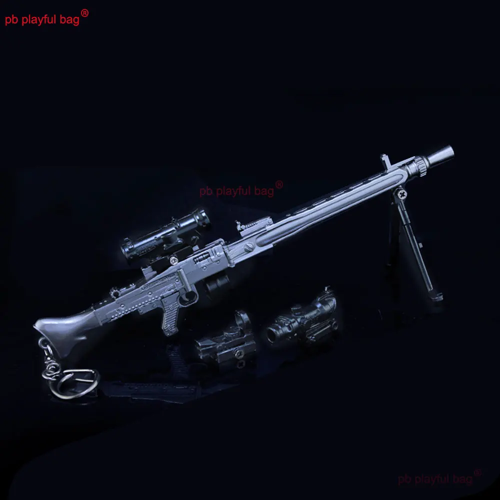 19cm mg3 metralhadora arma de metal modelo figura ação jogo ornamento periférico artesanato chaveiro coleção brinquedo crianças presente zg382