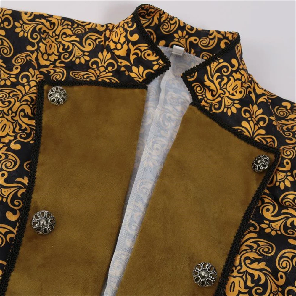 Men\'s Steampunk Medieval Jacket Victorian Nobleman Cosplay Pirate Men Renaissance Frock Gothic Cosplay Tailcoat Costumes