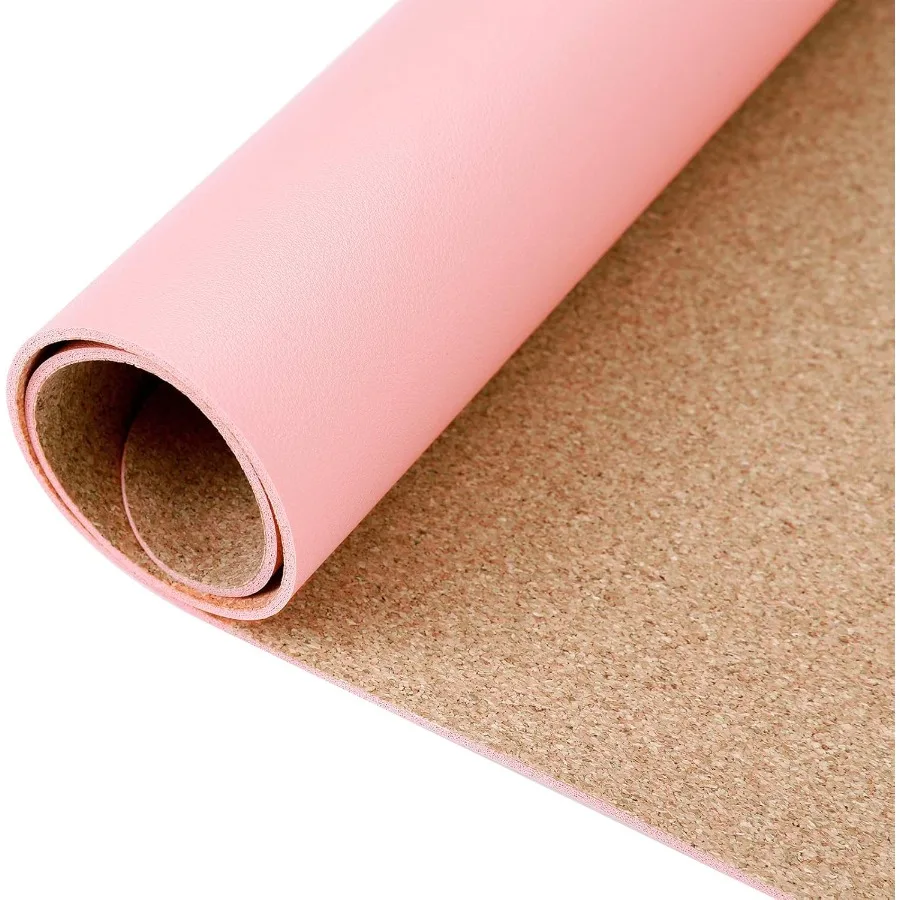 Cork and Leather Desk Pad tural Office Desk Mat DoubleSided Use Stitched Edges Waterproof Large Extended Mouse Pad Desk Accesso
