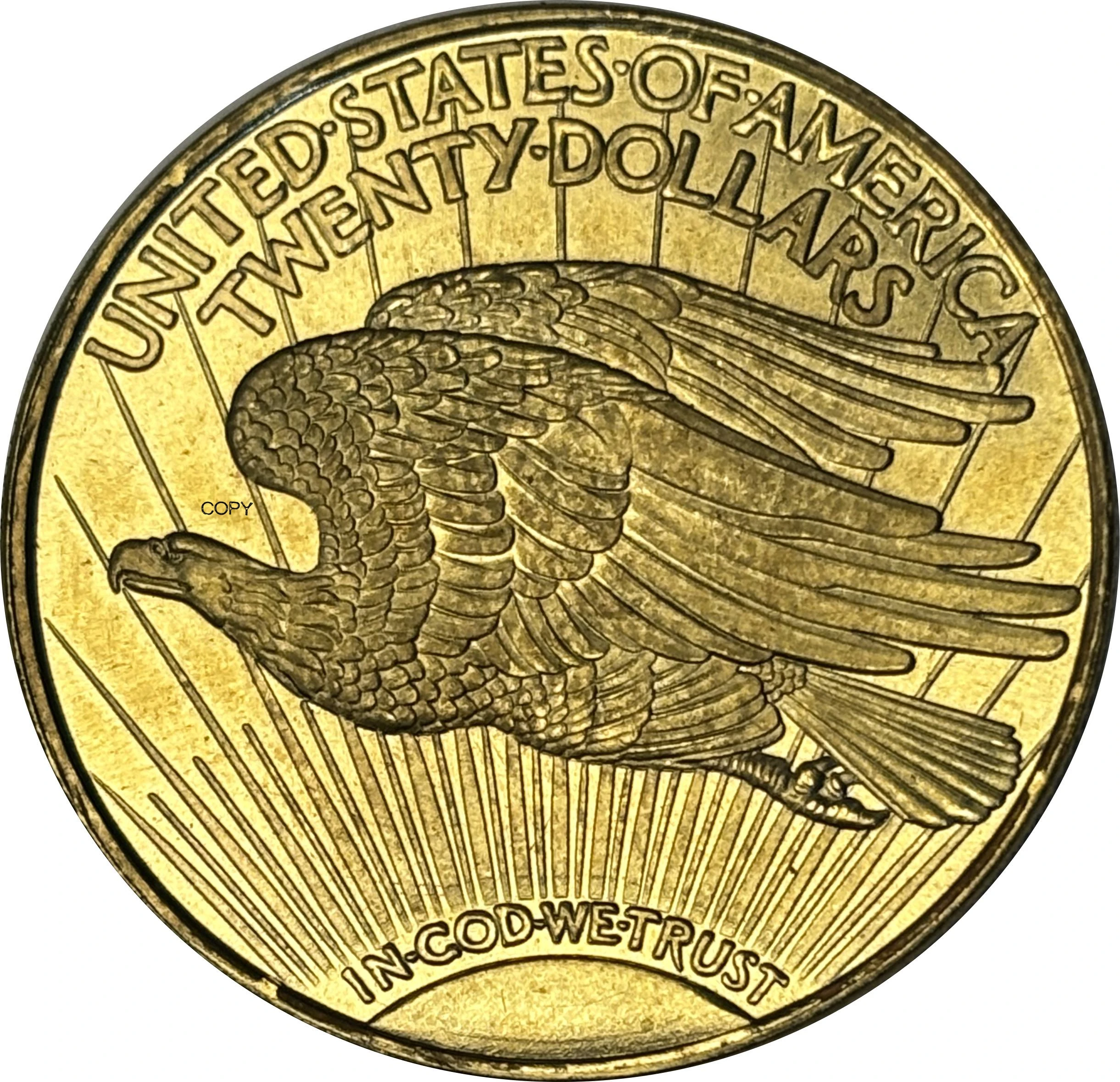 US 1913 D S 20 Twenty Dollars Saint Gaudens Double Eagle Motto America Copy Commemorative Coin Liberty Moneda Collectible Coins