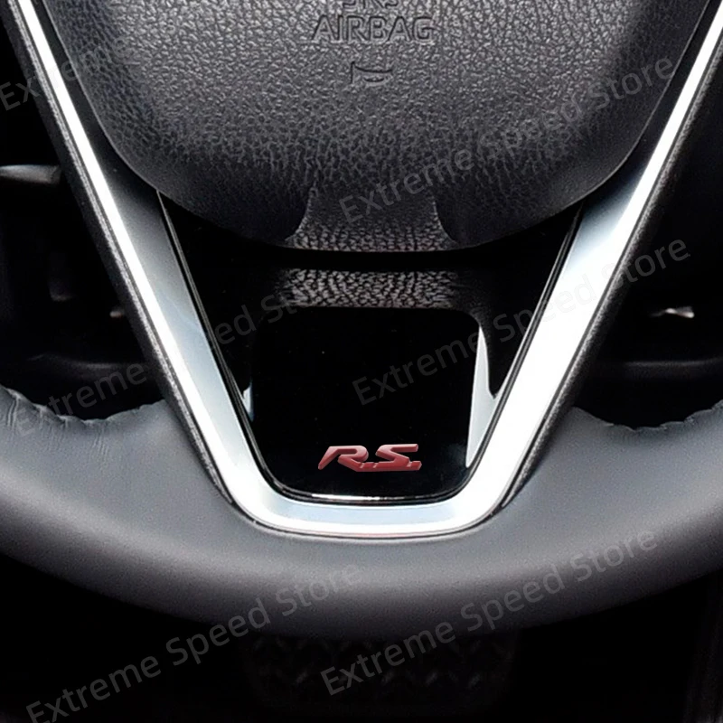 السيارات المعدنية RS GT الرياضة شعار ديكور ل Kadjar Koleka Kangoo Megane Twingo ثلاثية الأبعاد عجلة توجيه سيارة مركز وحدة التحكم الداخلية ملصق #6