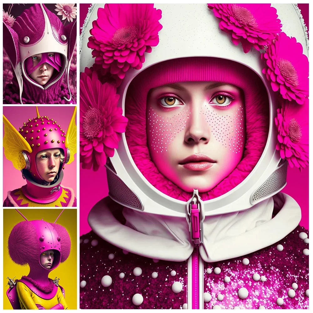 Illustration Kid Imaginative Clothing Portrait Poster Wall Art Canvas Painting Home Decor Wall Pictures For Living Room Unframed