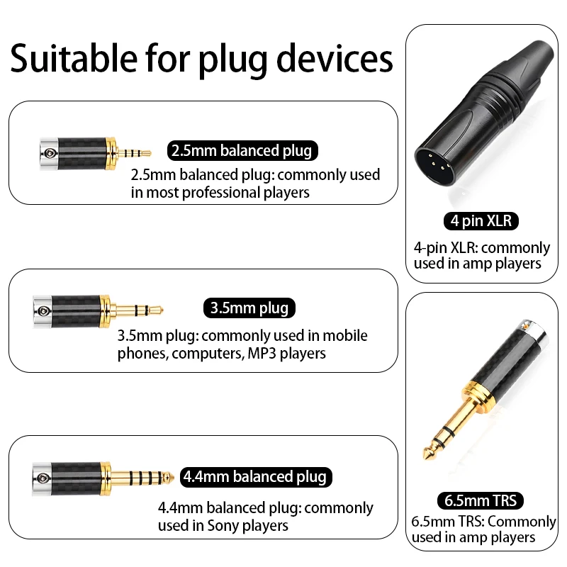 Imagem -05 - Ataudio-occ Cabo de Fone de Ouvido Núcleo Banhado a Prata 16 Vertentes Cabo de Auscultadores Hifi Sennheiser Hd580 Hd600 Hd650 Hd25 Hd660s