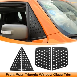 Car Front Rear Triangle Window Glass Plate Decoration Cover Trim Stickers for Jeep Renegade 2016-2023 Exterior Accessories Black