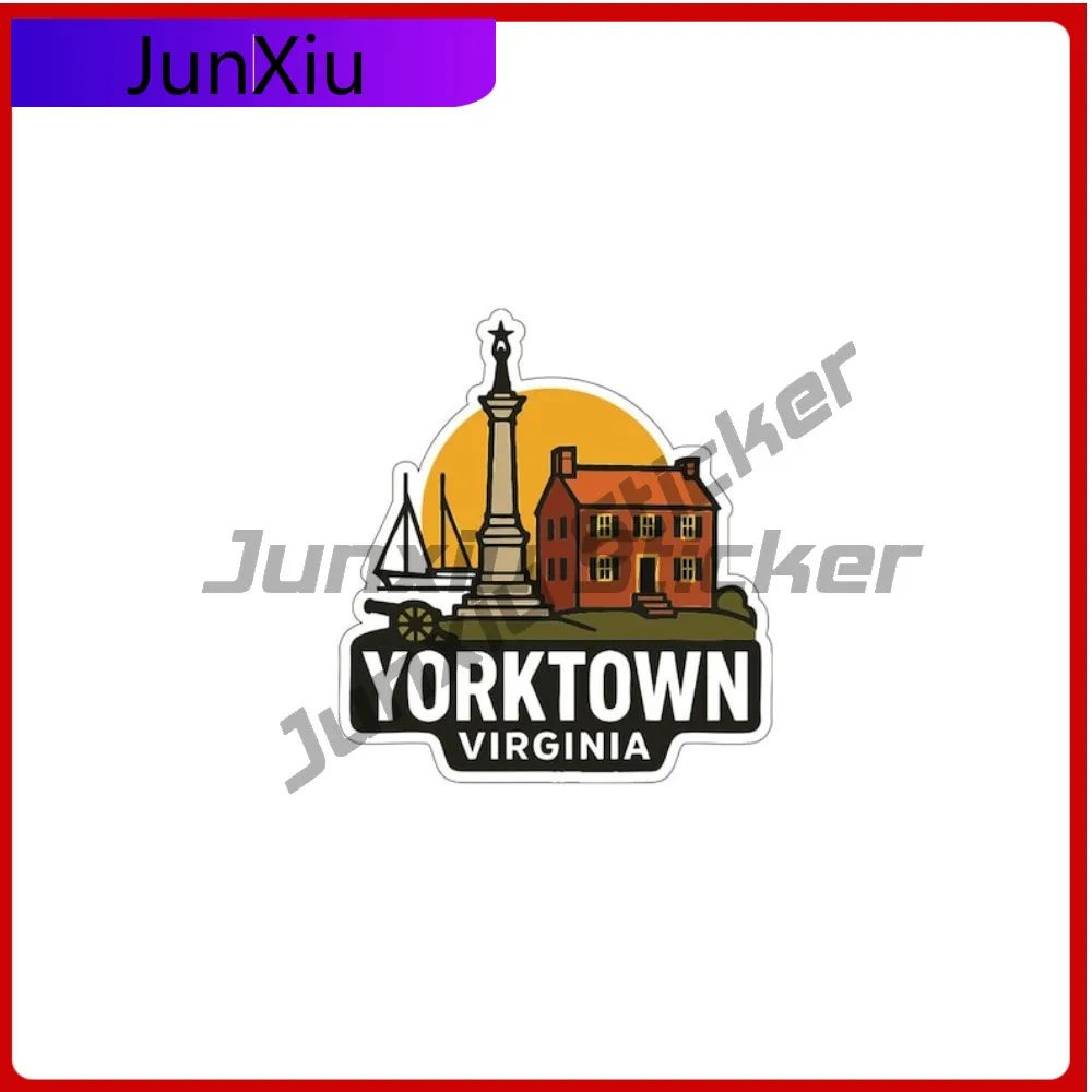 

Yorktown Virginia Travel Sticker Vinyl Die-cut Decal City Skyline Landmark Design Scratch-proof Exterior Decals Decoration Out