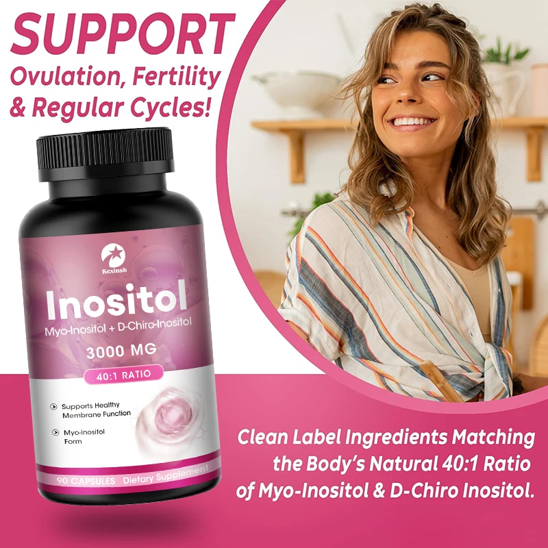 Kexinsh Myo & D-Chiro Inositol Capsules 3000Mg 40:1 Voor Vrouwen Ter Ondersteuning Van De Ovariële Functie En Hormonale Balans