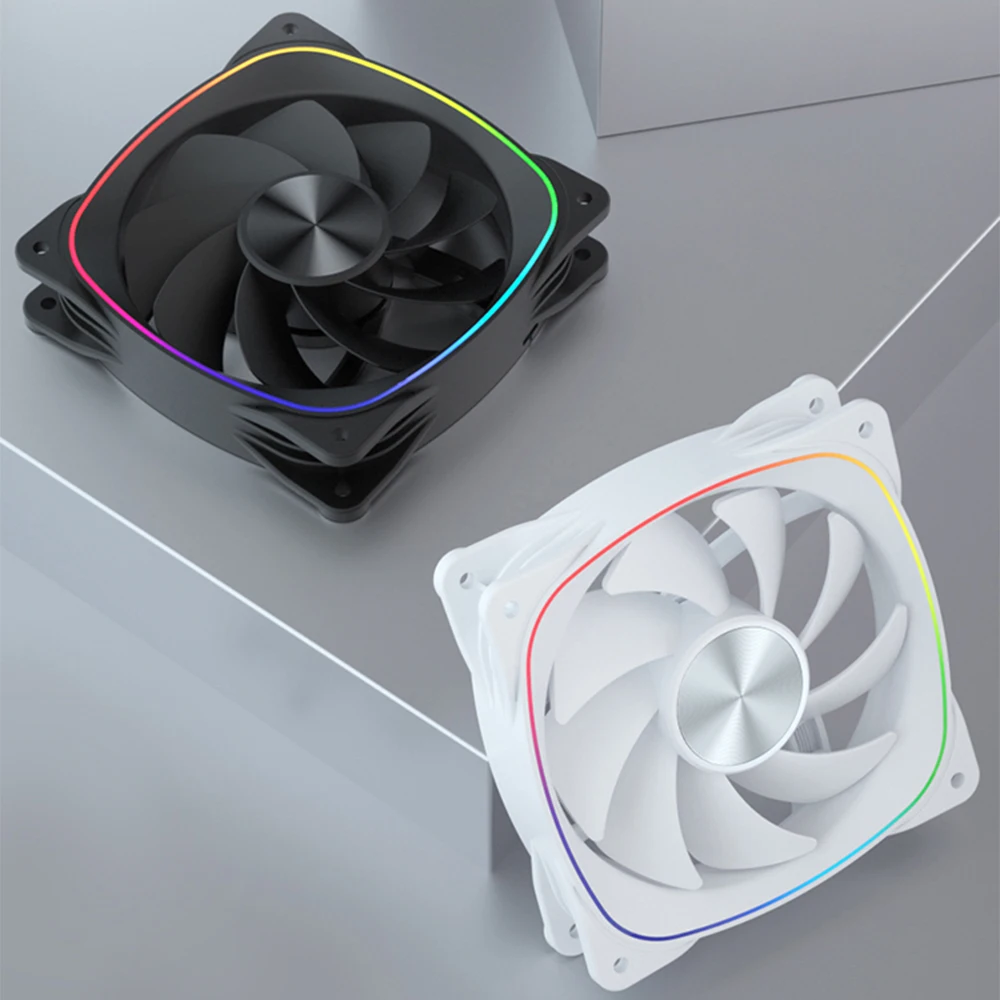120mm Cooling Fan for Computer Case ARGB PWM Control Air Cooler for PC Case