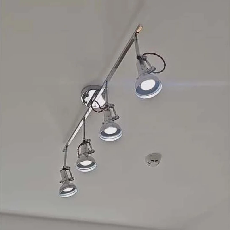 Aluminium LED Chandelier Restaurant Bedroom Coffee Shop Pendant Light Industrial Retro Style Rotatable Lights Rocker Arm Lamp
