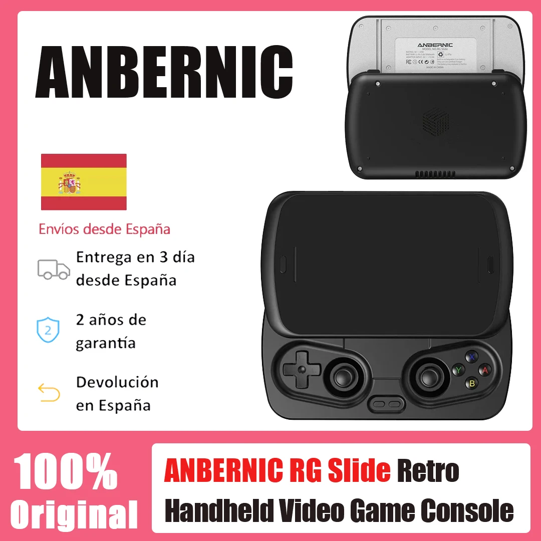 ANBERNIC-consola de juegos portátil RG Slide Android, pantalla transparente LTPS de 4,7 pulgadas, reproductor de videojuegos Retro de 1280x960