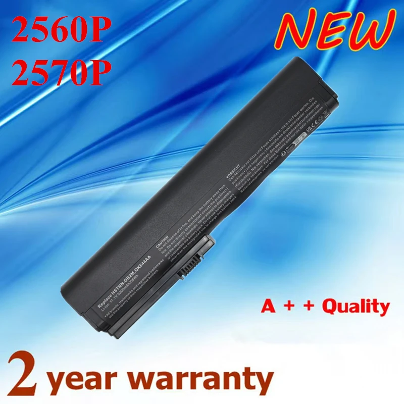 2560p Laptop Battery For HP EliteBook 2560p 2570p HSTNN-I08C HSTNN-I92C HSTNN-UB2K QK644AA QK645AA SX06 SX06XL SX09 HSTNN-DB2