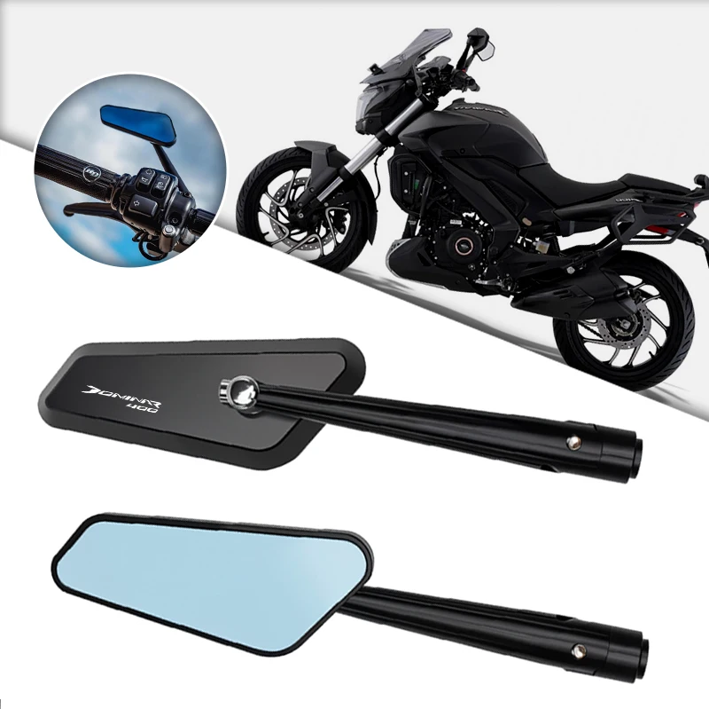 CNC Aluminum Motorcycle Rear View Mirror Side Wing Rearview Reflector Mount For Bajaj Dominar 400 Pulsar Dominar250 Accessories