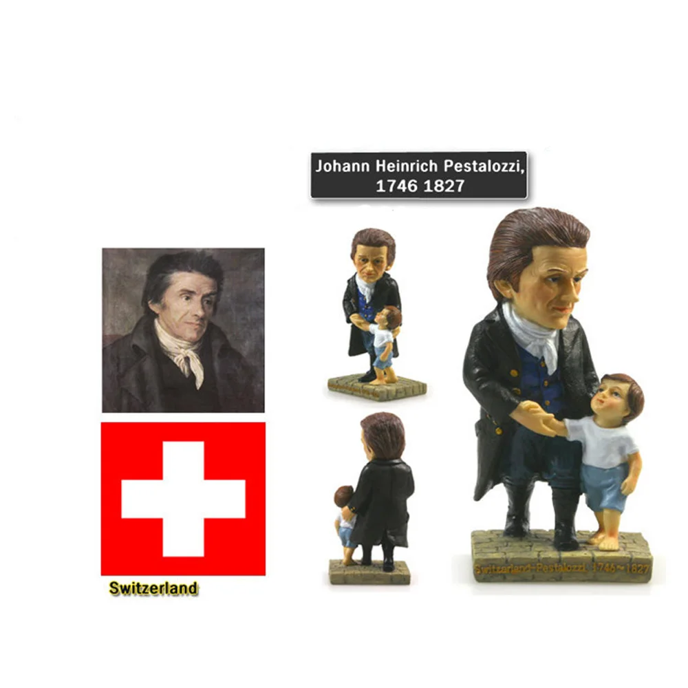 Classic World Famous Person Switzerland Swiss Educator Johan Heinrich Pestalozzi Living Room Figure Model Gift Craft