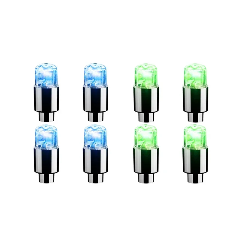 2/4/8 Stück Bunte LED-Radventillichter Motorrad Auto Radventilkappen Universelle Staubdichte Fahrradventilabdeckung