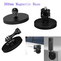 Base magnética D66mm, adaptador de trípode de montaje con cabeza de bola de 17mm para GoPro Insta360 DJI Osmo, soporte para cámara de acción, soporte de luces para Monitor