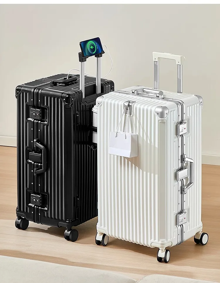 Luggage Large Capacity Suitcase 28/30/32 inches Oversized Strong and Durable Thickened Aluminium Frame Trolley Case