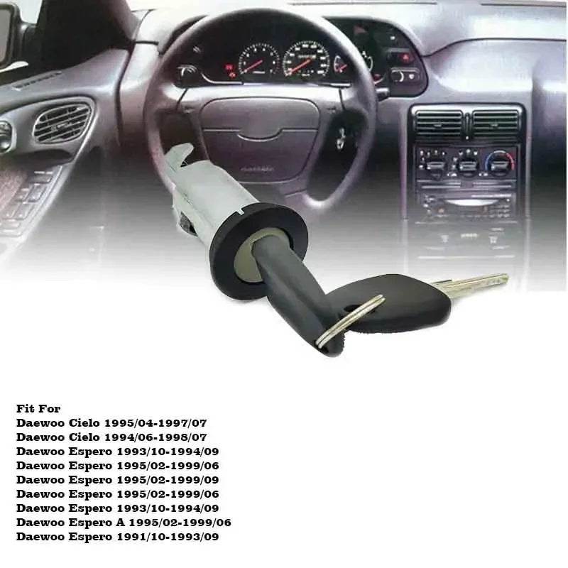 Ignition Lock Cylinder Complete with 2 Keys OE 95710800, 94787858 for Daewoo Cielo Espero Nexia Matiz Chevrolet Matiz