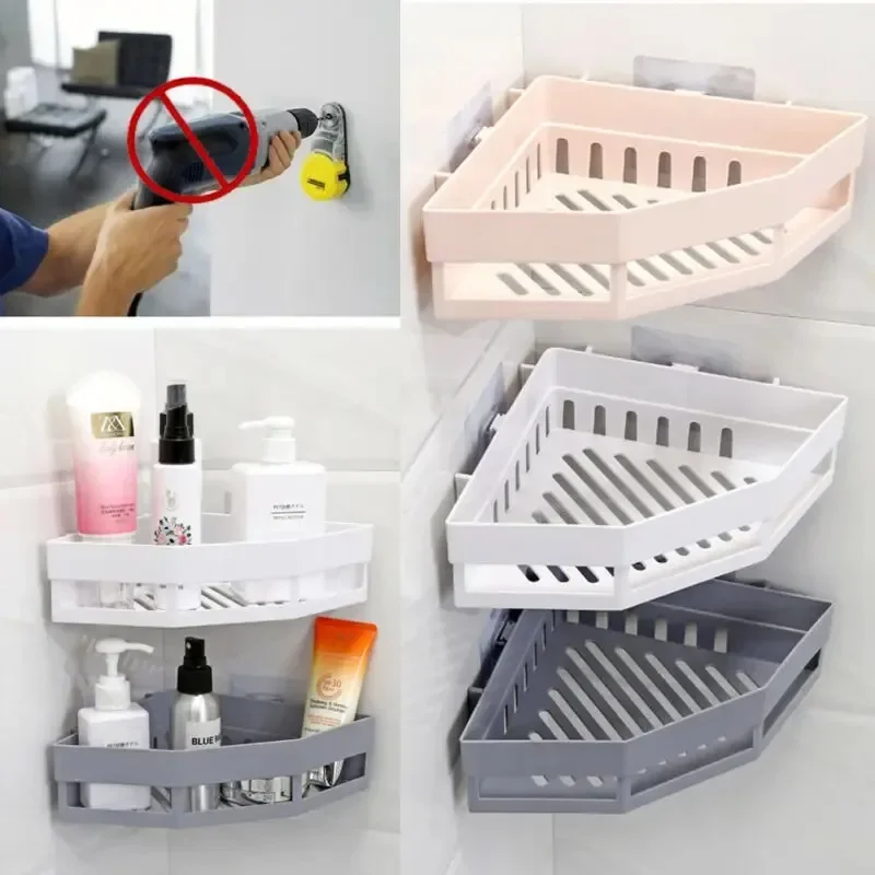 1 pz triangolare doccia caddy mensola bagno angolo bagno rack portaoggetti organizzatore accessori per il bagno