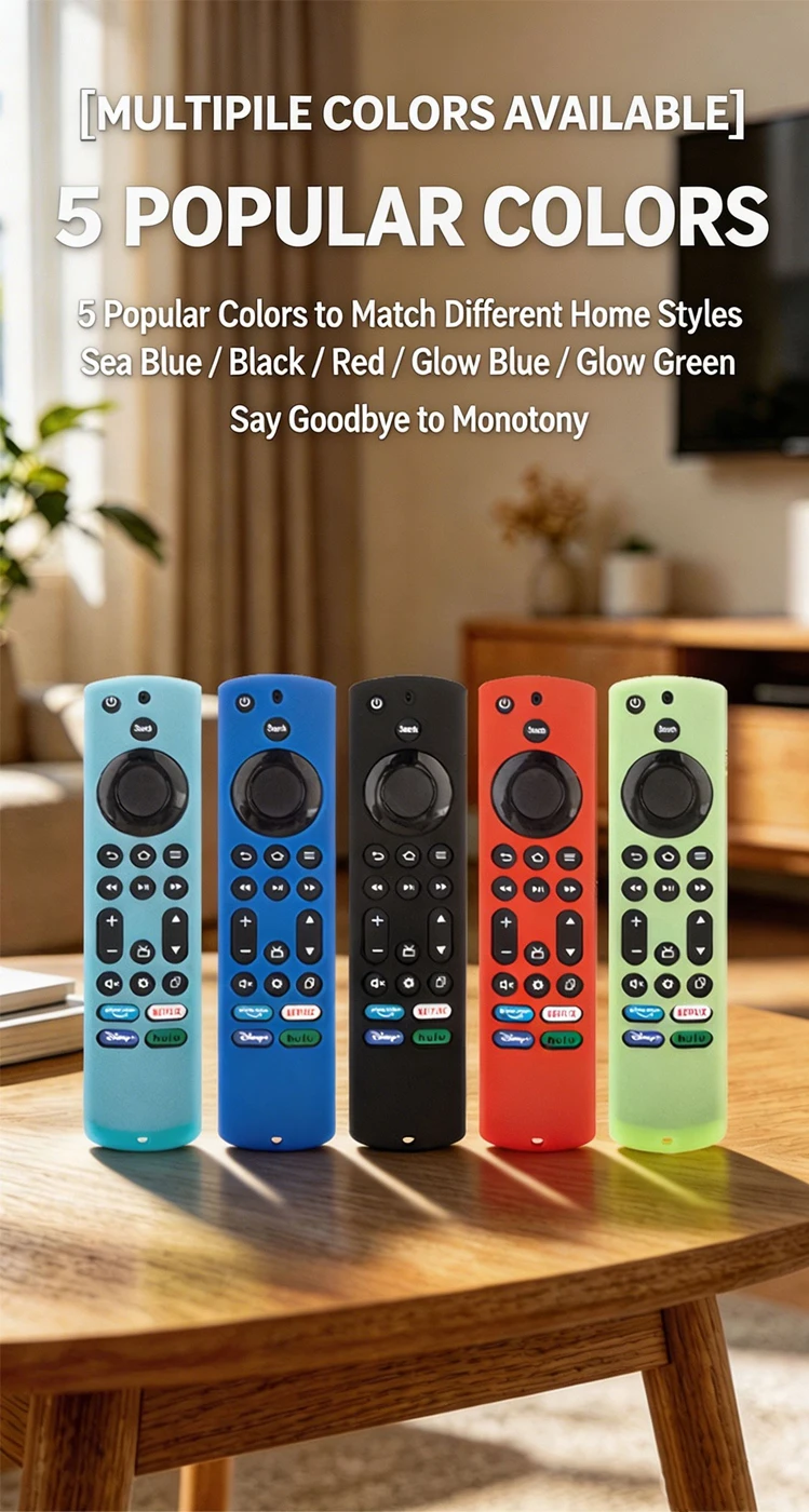 Silikon-Fernbedienungshülle für 2023 Fire TV Stick 4K Max 2. Generation/Fire TV Omni Series/Fire TV 4-Series Fernbedienung Toshiba/Insignia Fernbedienungsabdeckung – Detail 3