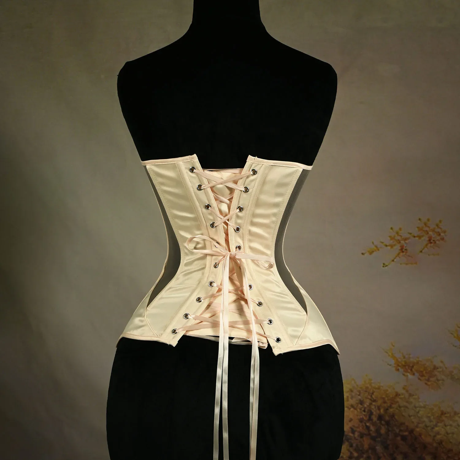 Satin Transparent High Quality Mesh Corsets Bridal Bustiers Tops Women Sexy Lingerie Shapewear Bodices Wedding Party Wear