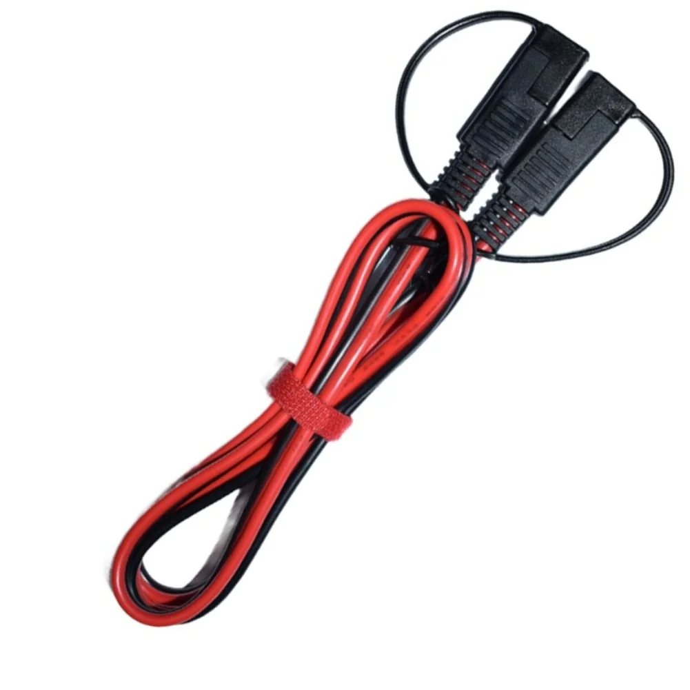 2Pcs 20A For SAE Extension Cable 14AWG 2M With Dust Covers For DC Power Connection Solar For Battery For Charger Wire
