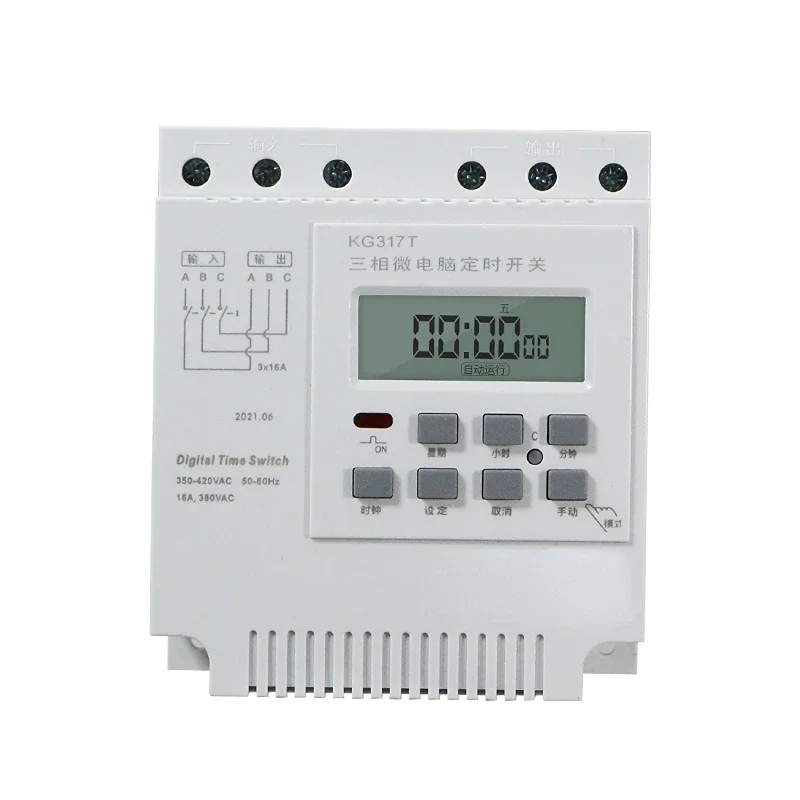 Kg317t Aerator 380V Three-Phase Timer Switch Controller Microcomputer Intelligent Automatic Timing Time Switch