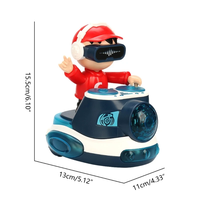 Light Up Rocking DJ Boy Toy Cartoon Musical Boy Toy Obstáculo Evite Brinquedo Infantil