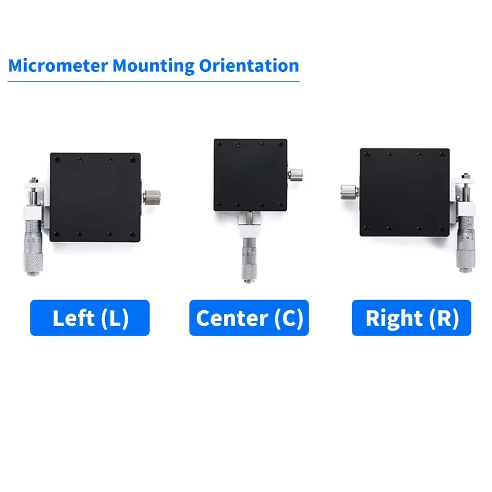 X Axis 40/60mm Mini Manual Optical Displacement Platform Micrometer Linear Guides High Precision Adjustable Sliding Stage LGX40