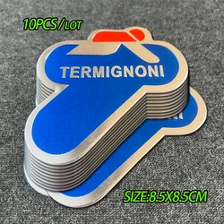 10 PZ A Lot Accessori Moto Decalcomanie In Lega di Alluminio Adesivi Resistenti Al Calore Per Tubo Di Scarico TERMIGNONI Decorare