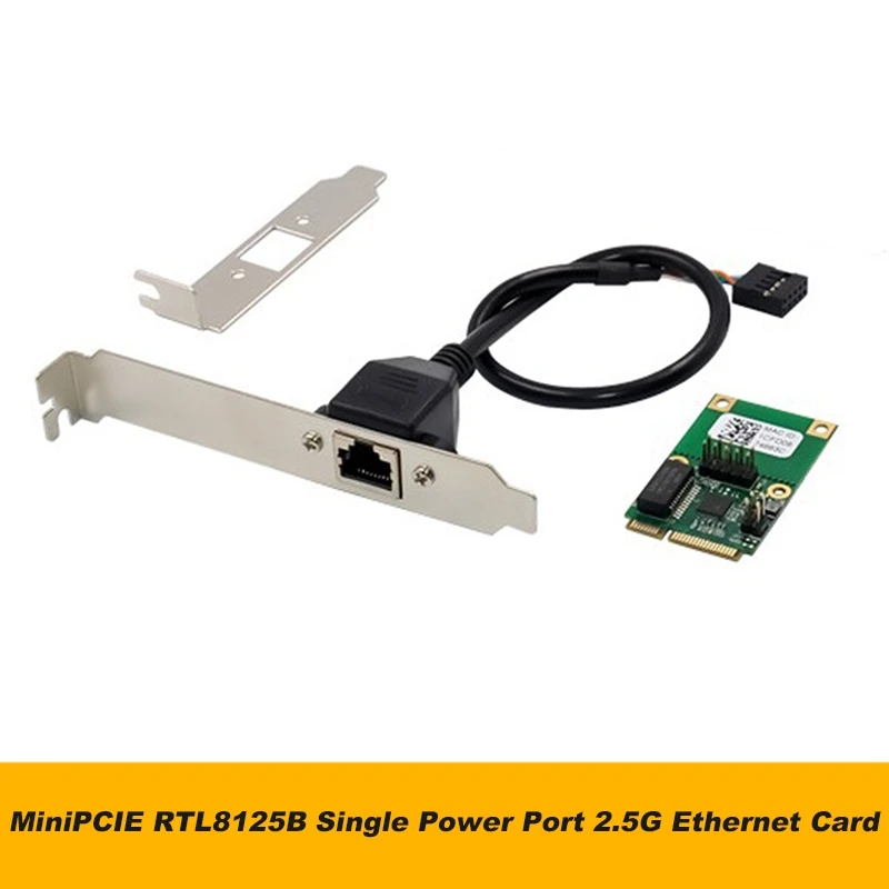 RTL8125B Mini PCIE Single Port Network Card 2.5G Ethernet LAN Card Realtek 8125B Industrial Control Network Card