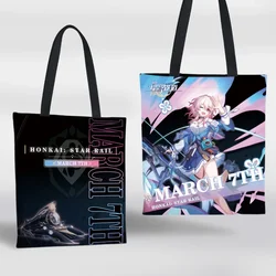 Honkai Star Rail Canvas Bag for Women Tote Bag Handbag Shoulder Shopper Bag Bailu Kafka Anime Kawaii Girls Game Cosplay Gift