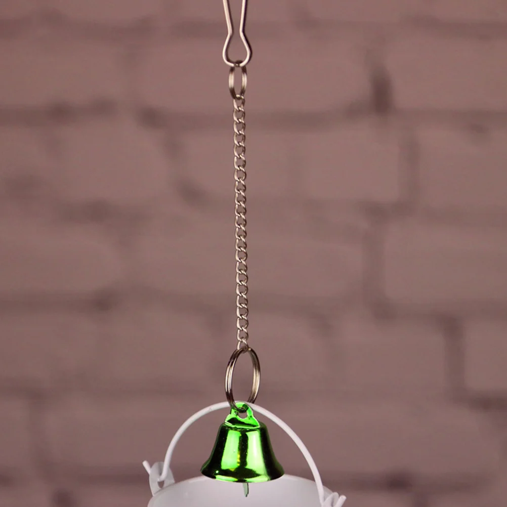 

Parrot Squirrel Food Box Bright Color Durable Cage Stand Food Cup Holder Dual Use Pet Birds Feeding Play Tool