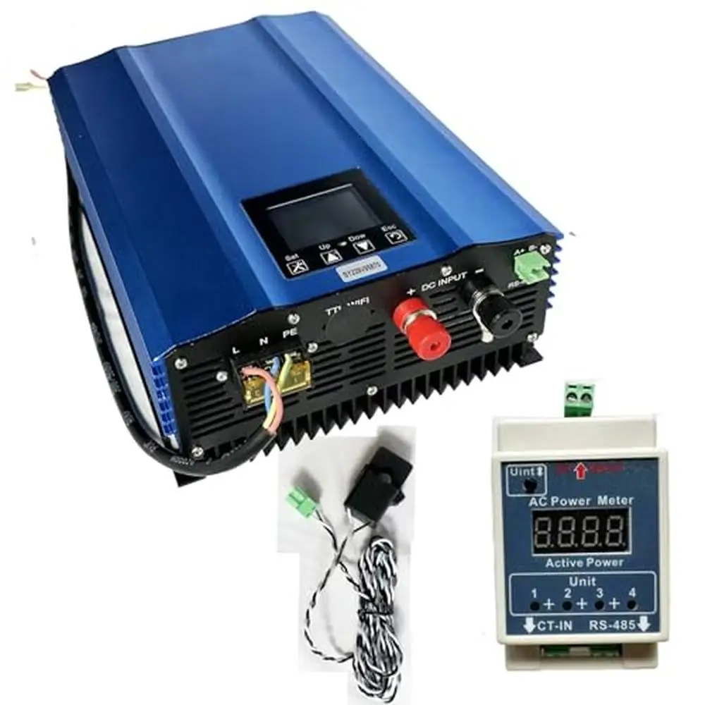 

1200W Grid Tie Inverter with LCD Solar Panel Input 55-90V 48V Battery Voltage AC Output 90-140V MPPT Efficiency Above 99% LCD