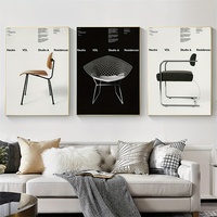 3pcs Modern Bauhaus neutra VDL Studio residence Poster black white Minimalism Wall Art Retro chair Posters for Home living Ro