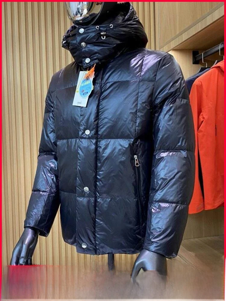 

Men's Outdoor Winter Jaet High Loosen 90 Du down Thiened Hooded down Jaet Warmth All-Weather Nylon Fabric
