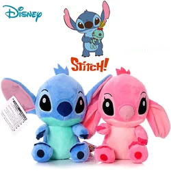 Disney Stitch Cartoon Blue Pink Plush Dolls Anime Toys Lilo and 20CM Pendant Plush Stuffed Toy Christmas Birthday Gifts for Kids