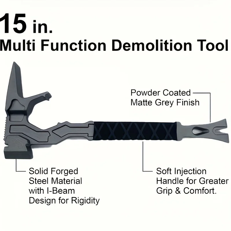 

Outdoor Multifunctional Hammer With Crowbar Fire Rescue Tool Demolition Tool Hammer Hand Tool