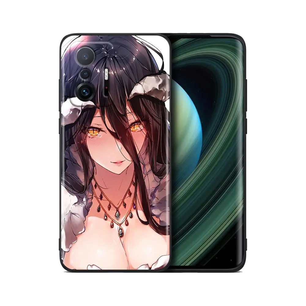 Game Albedo Overlord Art Anime Case For Xiaomi Mi 11 Lite 5G NE 11T 11X 12 Pro Cases Fundas Poco X3 M3 F3 M4 Pro Soft Cover