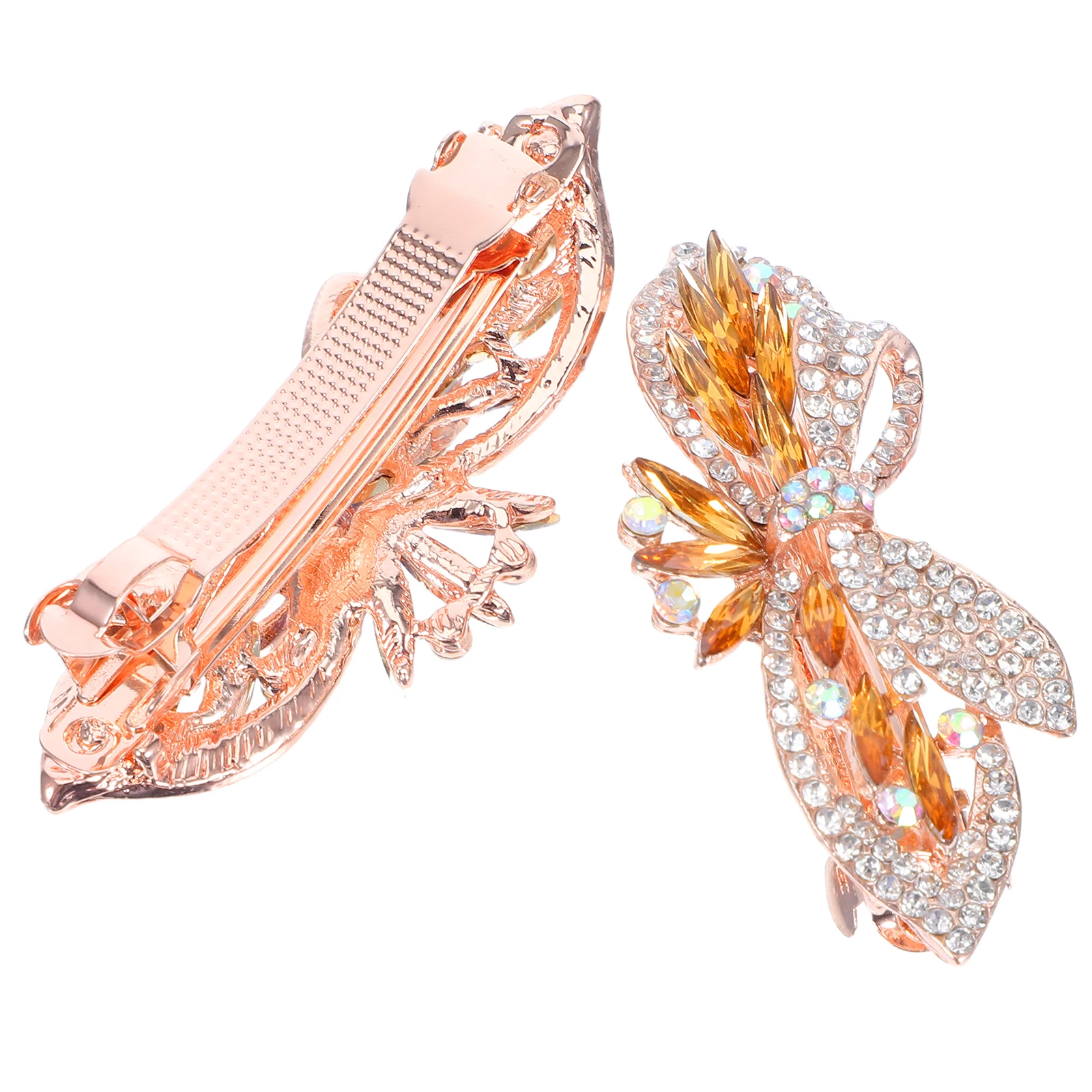 

2 шт., женские заколки для волос с кристаллами и бабочками, металлические заколки со стразами, сверкающие шпильки, аксессуары для девочек, свадебная вечеринка, ежедневно