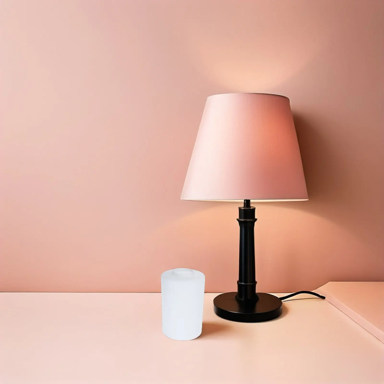 

Матовый стеклянный цилиндрический плафон для лампы, цоколь E27, высота 6.3, диаметр 3.94, для подвесных светильников, настенных бра, настольных ламп